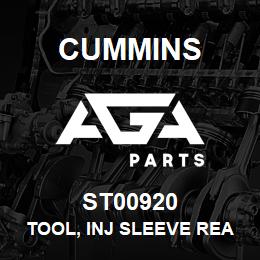 ST00920 Cummins TOOL, INJ SLEEVE REAMING | AGA Parts