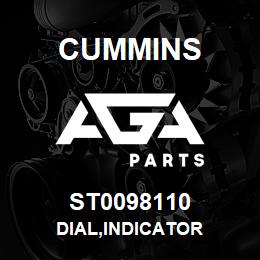 ST0098110 Cummins DIAL,INDICATOR | AGA Parts