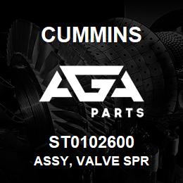 ST0102600 Cummins ASSY, VALVE SPR | AGA Parts