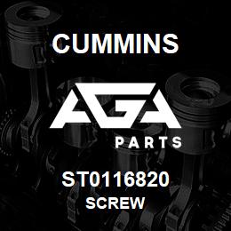 ST0116820 Cummins SCREW | AGA Parts