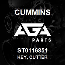 ST0116851 Cummins KEY, CUTTER | AGA Parts