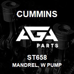 ST658 Cummins MANDREL, W PUMP | AGA Parts