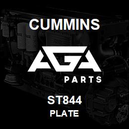 ST844 Cummins PLATE | AGA Parts