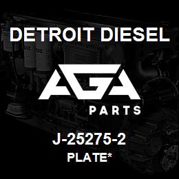 J-25275-2 Detroit Diesel Plate* | AGA Parts