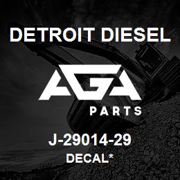 J-29014-29 Detroit Diesel Decal* | AGA Parts