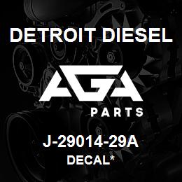 J-29014-29A Detroit Diesel Decal* | AGA Parts