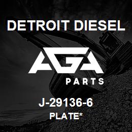 J-29136-6 Detroit Diesel Plate* | AGA Parts