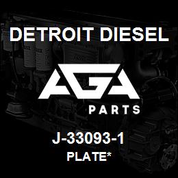 J-33093-1 Detroit Diesel Plate* | AGA Parts