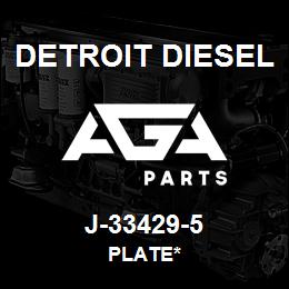 J-33429-5 Detroit Diesel Plate* | AGA Parts