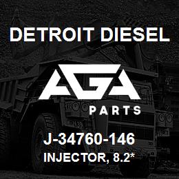 J-34760-146 Detroit Diesel Injector, 8.2* | AGA Parts