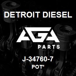 J-34760-7 Detroit Diesel Pot* | AGA Parts