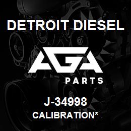 J-34998 Detroit Diesel Calibration* | AGA Parts