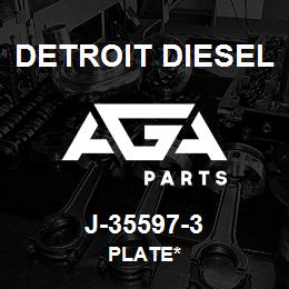 J-35597-3 Detroit Diesel Plate* | AGA Parts