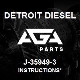 J-35949-3 Detroit Diesel Instructions* | AGA Parts