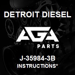 J-35984-3B Detroit Diesel Instructions* | AGA Parts