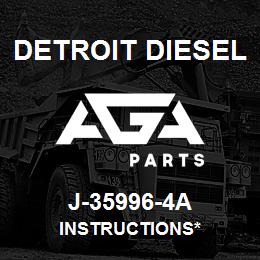 J-35996-4A Detroit Diesel Instructions* | AGA Parts