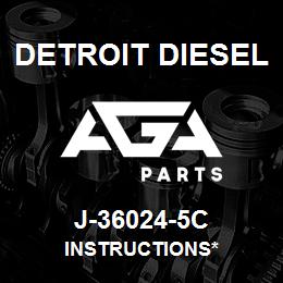 J-36024-5C Detroit Diesel Instructions* | AGA Parts