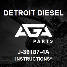 J-36187-4A Detroit Diesel Instructions* | AGA Parts