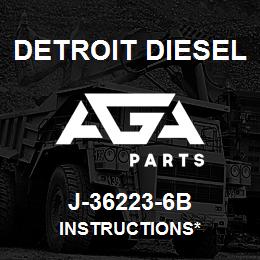 J-36223-6B Detroit Diesel Instructions* | AGA Parts