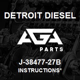 J-38477-27B Detroit Diesel Instructions* | AGA Parts