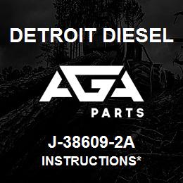 J-38609-2A Detroit Diesel Instructions* | AGA Parts