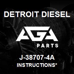 J-38707-4A Detroit Diesel Instructions* | AGA Parts