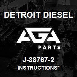 J-38767-2 Detroit Diesel Instructions* | AGA Parts