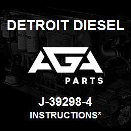 J-39298-4 Detroit Diesel Instructions* | AGA Parts