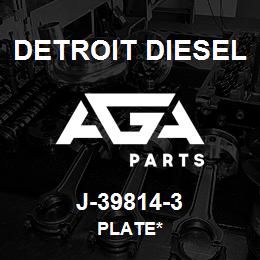 J-39814-3 Detroit Diesel Plate* | AGA Parts