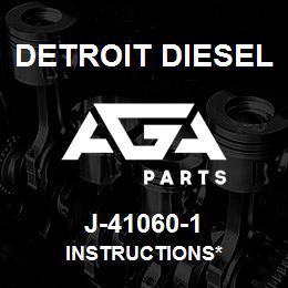 J-41060-1 Detroit Diesel Instructions* | AGA Parts