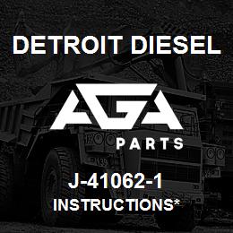 J-41062-1 Detroit Diesel Instructions* | AGA Parts