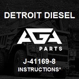 J-41169-8 Detroit Diesel Instructions* | AGA Parts