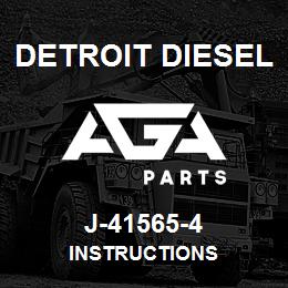 J-41565-4 Detroit Diesel Instructions | AGA Parts