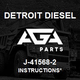 J-41568-2 Detroit Diesel Instructions* | AGA Parts