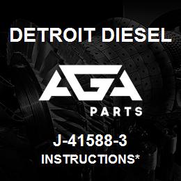 J-41588-3 Detroit Diesel Instructions* | AGA Parts