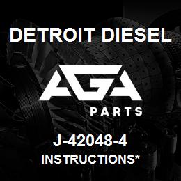 J-42048-4 Detroit Diesel Instructions* | AGA Parts