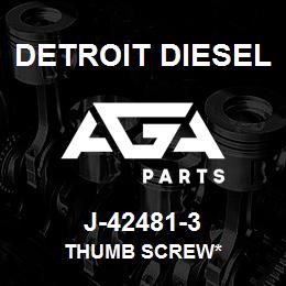 J-42481-3 Detroit Diesel Thumb Screw* | AGA Parts