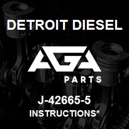 J-42665-5 Detroit Diesel Instructions* | AGA Parts