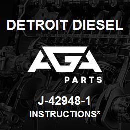 J-42948-1 Detroit Diesel Instructions* | AGA Parts