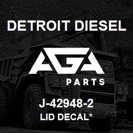 J-42948-2 Detroit Diesel Lid Decal* | AGA Parts