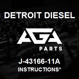 J-43166-11A Detroit Diesel Instructions* | AGA Parts