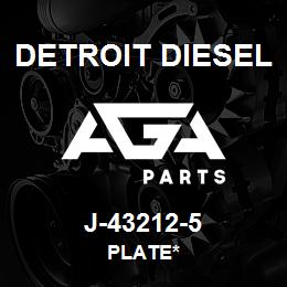 J-43212-5 Detroit Diesel Plate* | AGA Parts