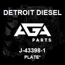 J-43398-1 Detroit Diesel Plate* | AGA Parts