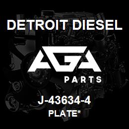 J-43634-4 Detroit Diesel Plate* | AGA Parts