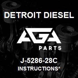 J-5286-28C Detroit Diesel Instructions* | AGA Parts