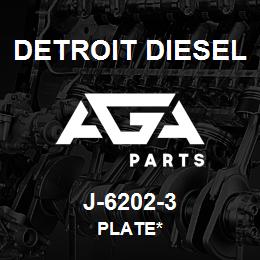 J-6202-3 Detroit Diesel Plate* | AGA Parts