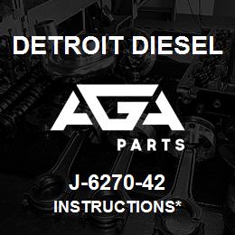 J-6270-42 Detroit Diesel Instructions* | AGA Parts