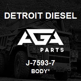 J-7593-7 Detroit Diesel Body* | AGA Parts