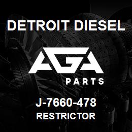 J-7660-478 Detroit Diesel Restrictor | AGA Parts