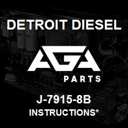 J-7915-8B Detroit Diesel Instructions* | AGA Parts